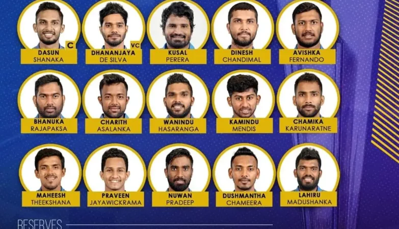 T20 World Cup Sri Lanka Squad