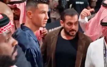 Watch Cristiano Walks Past Salman Khan