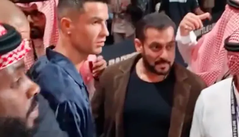 Watch Cristiano Walks Past Salman Khan